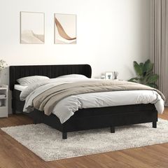 ΚΡΕΒΑΤΙ BOXSPRING ΜΕ ΣΤΡΩΜΑ ΜΑΥΡΟ 140X200 ΕΚ. ΒΕΛΟΥΔΙΝΟ 3127615