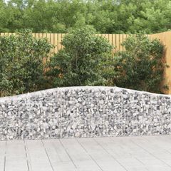 Συρματοκιβώτιο Τοξωτό 400x50x60/80εκ. από Γαλβανισμένο Χάλυβα 153413