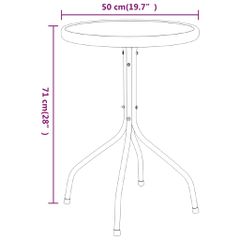 Τραπέζι Κήπου Ανθρακί Ø50 x 71 εκ. από Ατσάλι 316823-thumb-4