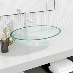Νιπτήρας Διάφανος 50 x 37 x 14 εκ. Γυάλινος 345237