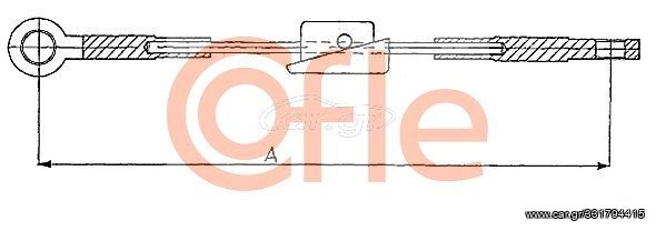 COFLE Ντίζα, φρένο ακινητοποίησης FORD Escort Mk3 (GAA, ALD, AWA) - Orion Mk1 (AFD) - Fiesta Mk2 (FBD, FVD) - Escort Express 81 (AVA)