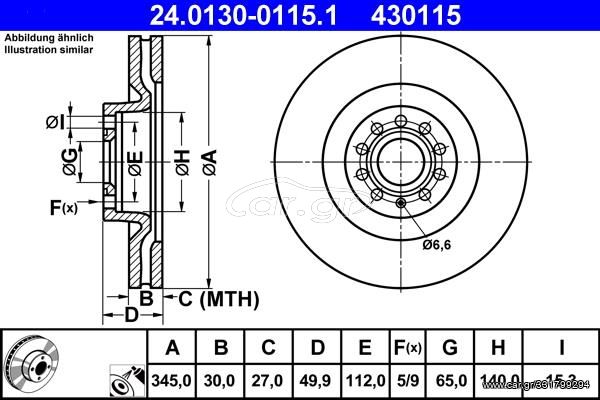 ΔΙΣΚΟΣ ΦΡΕΝΩΝ S3 - AUDI/SEAT/SKODA/VW