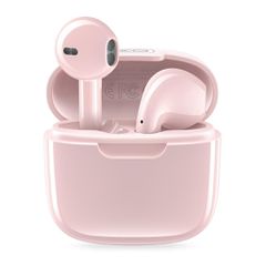 XO X23 Ροζ TWS Earbud Bluetooth Handsfree Ακουστικά με Θήκη Φόρτισης