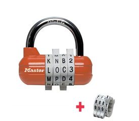 Λουκέτο Συνδυασμού Masterlock 1534D με Γράμματα & Αριθμούς -Πορτοκαλί