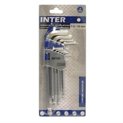 Κλειδιά άλλεν σετ μακριά μπίλιας 9τεμ INTER 738906