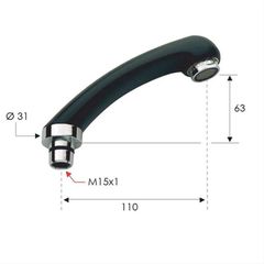 Τηλέφωνο μαύρο κομμωτήριου REMER K66DONE-thumb-1