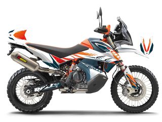 Αυτοκόλλητα σετ UNIRACING KTM 790 Adventure R Rally 2018-19 Decoration and Protection kit (Orange-White)