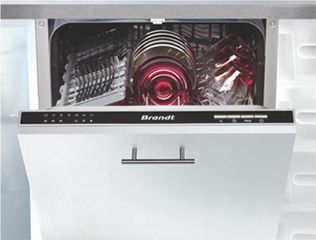 BRANDT VS1010J Εντοιχιζόμενο Πλυντήριο Πιάτων για 10 Σερβίτσια Π44.8xY81.5εκ. Λευκό E ΕΩΣ 12 ΔΟΣΕΙΣ
