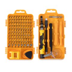 GloboStar® 79998 Επαγγελματικό Mini Σετ Εργαλείων 115 Εξαρτημάτων σε 1 DIY Tool Kit - Για Επισκευές iPhone,Samsung κλπ Κινητά Τηλέφωνα - PC - Laptop - Xbox - Ρολογιών - Οπτικά - Γυαλιά και Γενικών Μικ