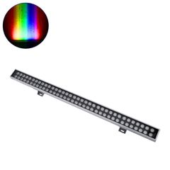 GLOBOSTAR® WASHERGAIA 90216 Μπάρα Φωτισμού Wall Washer LED 144W 12240lm 10° DC 24V Αδιάβροχο IP67 Πολύχρωμο RGBW Dimmable DMX512 - Bridgelux SMD Chip - Γκρι Ανθρακί - Μ100 x Π7.3 x Υ4.3cm - 3 Χρόνια Ε