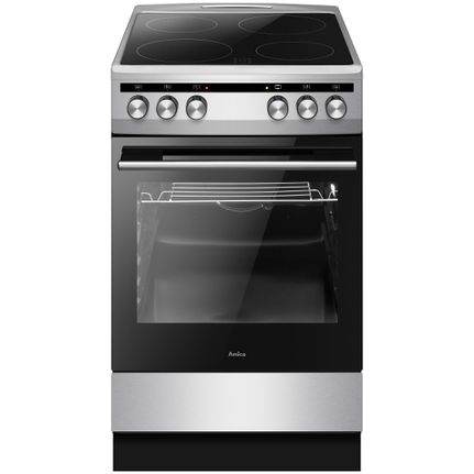 Amica SS 15 ECS Κουζίνα 68lt με Κεραμικές Εστίες Π50εκ. Α Inox