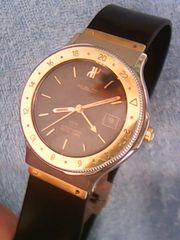 18k Hublot GMT Geneve from 1987 Factory Original Box, Papers rare collectors limited edition. Not Copy Replica. Not Rolex-thumb-1