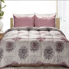 Κουβερλί εμπριμέ καπιτονέ Chryssa microfiber διαστάσεων 160x240cm