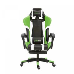 Herzberg HG-8083: Tri-color Gaming and Office Chair with Linear Accent Green Herzberg Home & Living