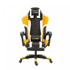 Herzberg HG-8083: Tri-color Gaming and Office Chair with Linear Accent Yellow Herzberg Home & Living