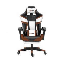 Herzberg HG-8082: Tri-color Gaming and Office Chair with T-shape Accent Coffee Herzberg Home & Living