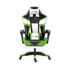 Herzberg HG-8082: Tri-color Gaming and Office Chair with T-shape Accent Green Herzberg Home & Living