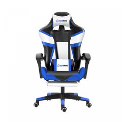 Herzberg HG-8082: Tri-color Gaming and Office Chair with T-shape Accent Blue Herzberg Home & Living
