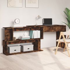 Γραφείο Γωνιακό Καπνιστή Δρυς 200x50x76 εκ. Επεξεργασμένο Ξύλο 815423