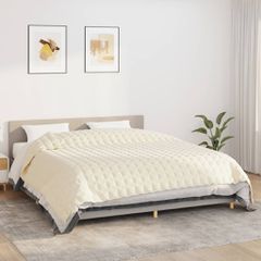 Κουβέρτα Βαρύτητας Ανοιχτό Κρεμ 235 x 290 εκ. 15 κ. Υφασμάτινη 350823