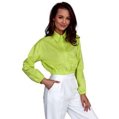 Μακρυμάνικο πουκάμισο 177387 Roco Fashion Πρασινο BLU0160 Limonka
