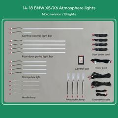 Digital iQ Ambient Light BMW X5 / X6 mod. 2014-2018, 18 Lights, 11 Colors