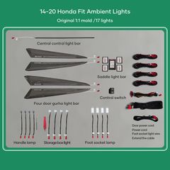 Digital iQ Ambient Light Honda Jazz mod. 2014-2020, 18 Lights