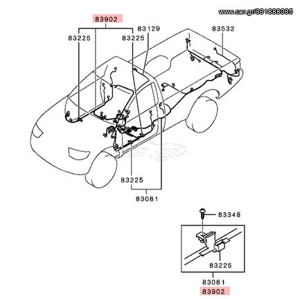 ΚΑΛΩΔΙΩΣΗ ΠΑΤΩΜΑΤΟΣ MITSUBISHI L200 '05- '08 (8510A291) HARNESS,FLOOR.