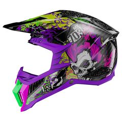 LS2 MX703 X-Force Fireskull Violet-thumb-1