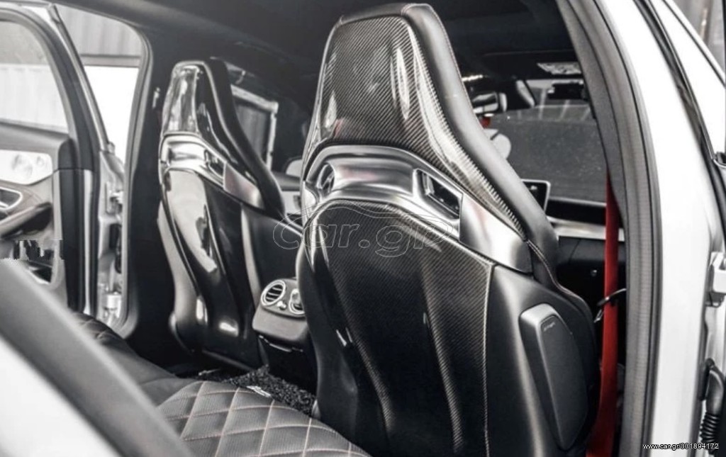 Car Gr MERCEDES BENZ AMG A45 CLA45 GLA45 AMG GT C43 C63 E63 CARBON FIBRE SEAT BACK COVER