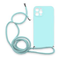 Θήκη Σιλικόνης Crossbody για Apple iPhone 12 Pro Max - Γαλάζιο