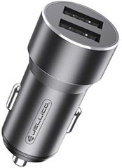 Jellico F2 Φορτιστής Αυτοκινήτου με 2xUSB - Μαύρο