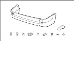 ΣΠΟΙΛΕΡ ΠΙΣΩ ΠΡΟΦΥΛΑΚΤΗΡΑ HONDA HR-V 5DR / 3DR '02- '05 (08F03S2H610A - 08F03S2H611A) REAR LOWER SKIRT-thumb-1
