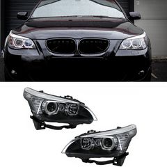 ΦΑΝΑΡΙΑ ΕΜΠΡΟΣ LED Dayline Angel Eyes Headlights BMW 5 Series E60 E61 (2003-2007) LCI Look 