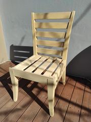 24 καρέκλες ξύλινες και 6 τραπέζια ξύλινα στο ίδιο χρώμα MEXIL