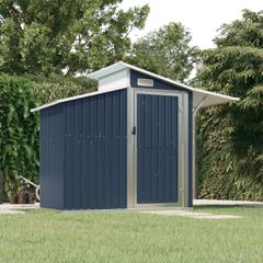 Αποθήκη Κήπου Ανθρακί 270x130x208,5 εκ. Γαλβανισμένο Ατσάλι 316244