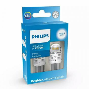 Λάμπες Αυτοκινήτου Philips Ultinon Pro6000 LED 6000K Ψυχρό Λευκό 12V 2τμχ 250/50Lm