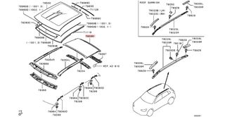 ΟΥΡΑΝΟΣ PANORAMA MITSUBISHI ASX '10- '16 (5290B605) PANEL,ROOF