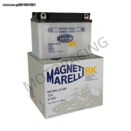 ΜΠΑΤΑΡΙΑ ΜΗΧΑΝΗΣ MAGNETI MARELLI 12V 6.5Ah MOB6L-B ΜΕ ΥΓΡΑ