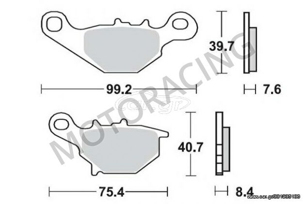 ΤΑΚΑΚΙΑ ΜΠΡΟΣΤΑ SUZUKI AN 125 94'-05' / AN 150 98'-01' / UC 125 99'-02' / UC 150 99'-02' SBS 122HF ( ΚΕΡΑΜΙΚΟ )