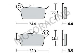 ΤΑΚΑΚΙΑ ΜΠΡΟΣΤΑ HONDA NH 50 LEAD 94'-99' / KYMCO HEROISM 50 95'-96' / SNIPER 50 93'-96' SBS 121HM - ( ΚΕΡΑΜΙΚΟ )