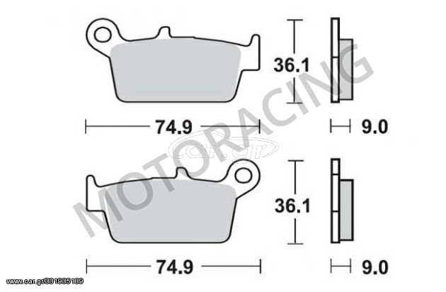 ΤΑΚΑΚΙΑ ΜΠΡΟΣΤΑ HONDA NH 50 LEAD 94'-99' / KYMCO HEROISM 50 95'-96' / SNIPER 50 93'-96' SBS 121HF - ( ΚΕΡΑΜΙΚΟ )