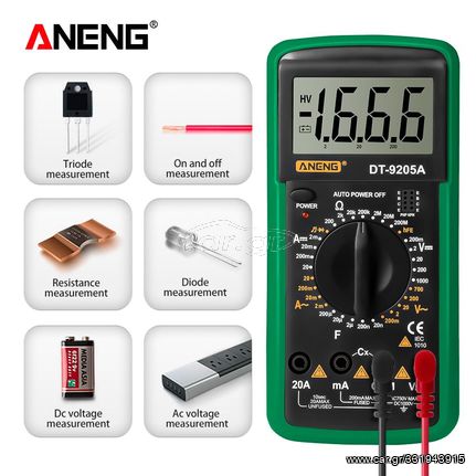 DT9205A Digital Multimeter Transistor Capacitor Meter