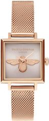 Olivia Burton Square Dial Blush Sunray Rose Gold Stainless Steel Bracelet OB16AM164