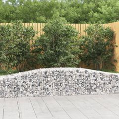 vidaXL Συρματοκιβώτια Τοξωτά 4 τεμ. 400x50x40/60 εκ. Γαλβαν. Ατσάλι