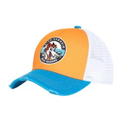 Καπέλο King Kerosin Badass trucker cap | Άσπρο/κίτρινο/μπλέ
