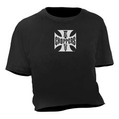 Μπλουζάκι κοντομάνικο crop WEST COAST CHOPPERS OG ladies crop T-shirt black Μαύρο