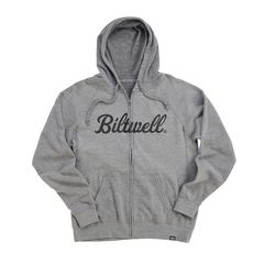 Biltwell Script zip-up hoodie dark heather