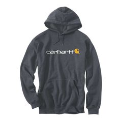 Φούτερ Carhartt Signature logo hoodie carbon heather | Γκρι Σκούρο