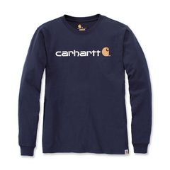 Μπλούζα Carhartt Long sleeve Core logo navy | Μπλε Σκούρο MPN 104107-412